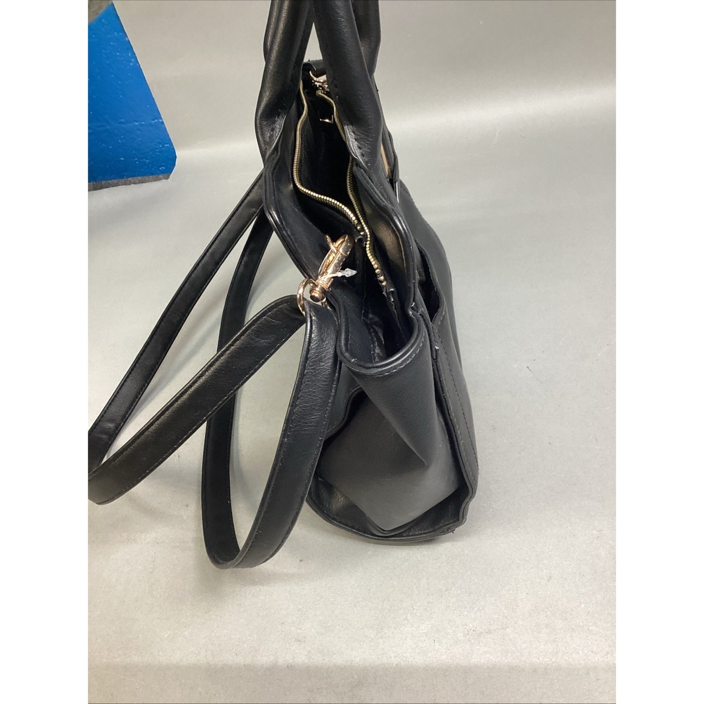 Black Synthetic Leather Purse