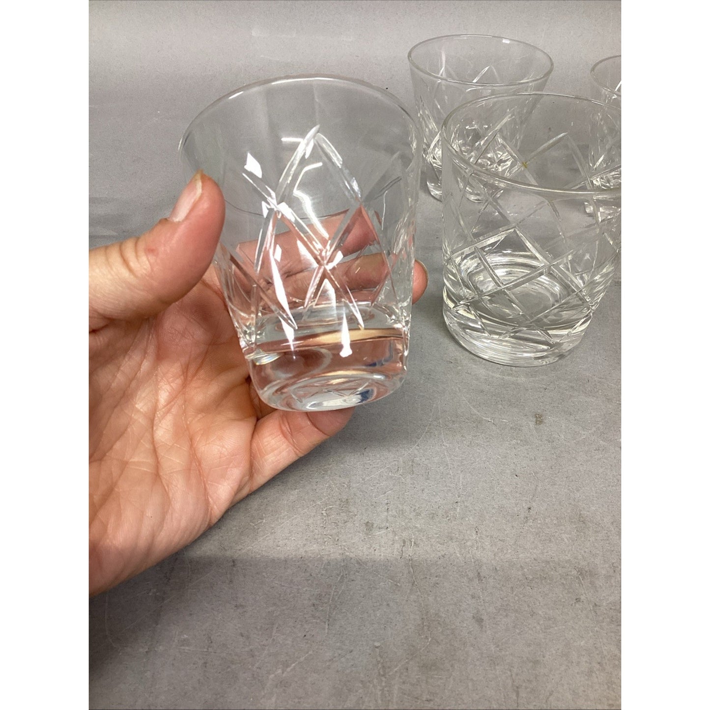 Webb Corbett Scotch / Old Fashioned Glasses Set Of 6 & 1 Glass Tumbler