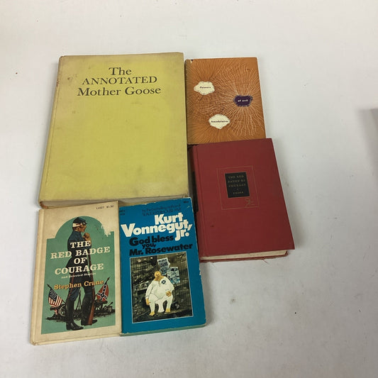 The Annotated Mother Goose, Red Badge Of Courage (x2), Flowers Of Evil