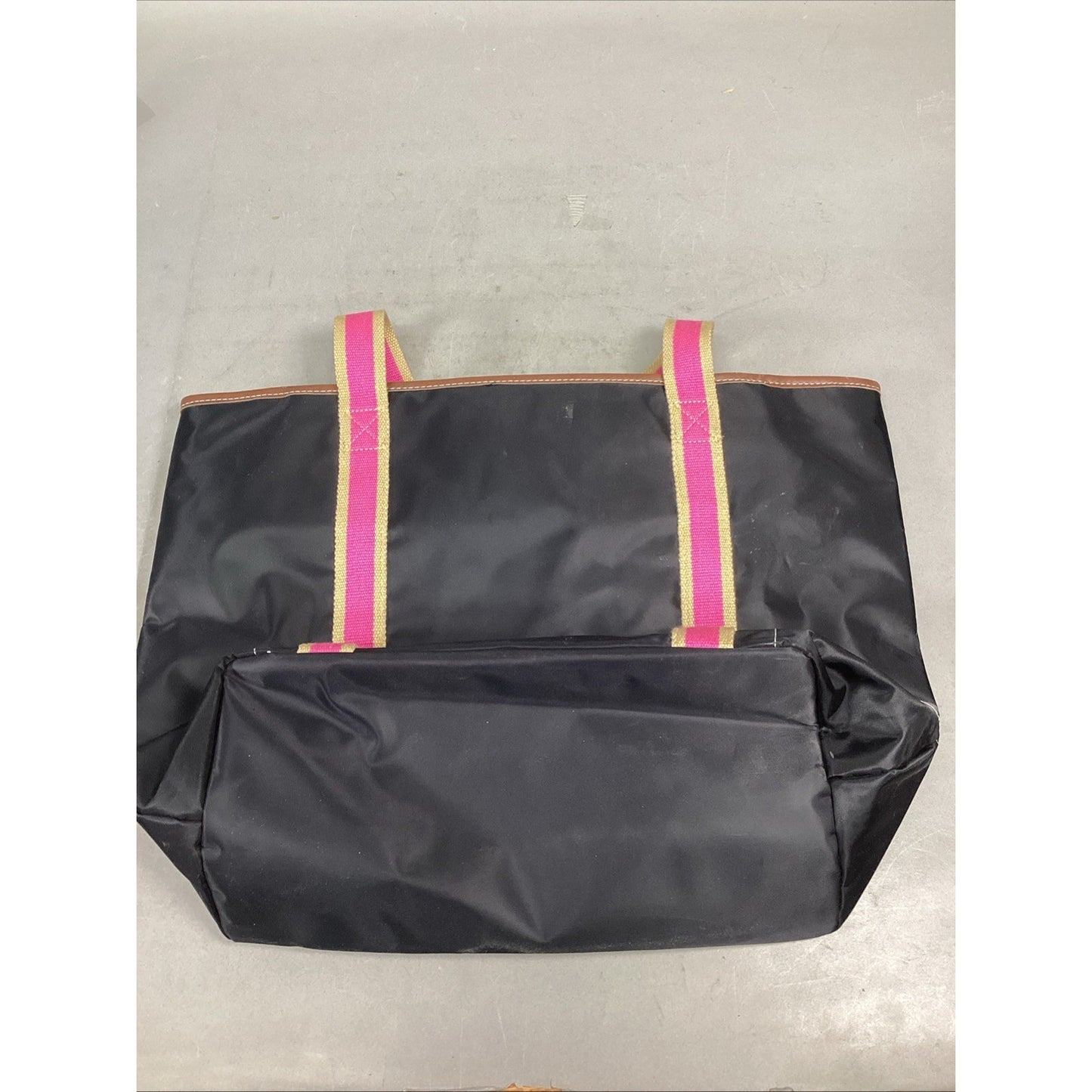 Vintage XOXO Pink Black Tote Bag - 18.5x14”