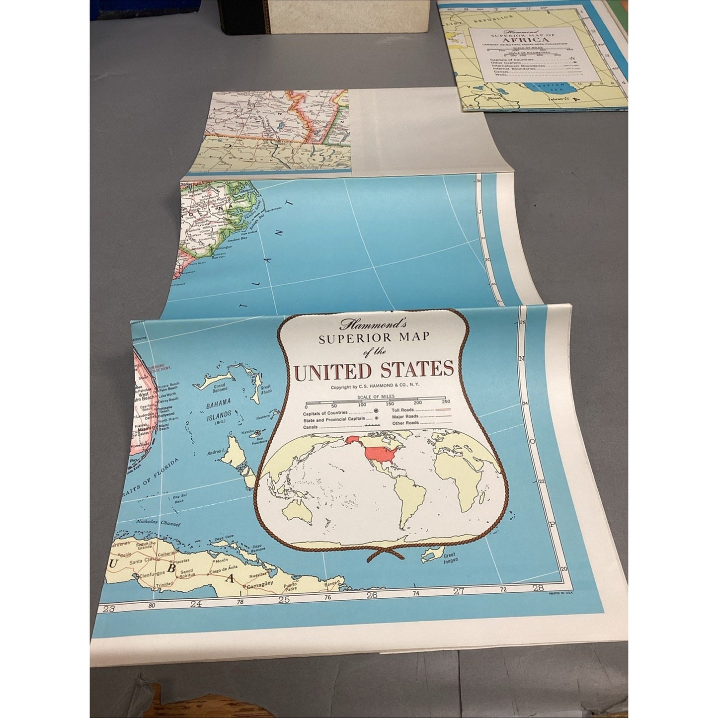 Hammond Deluxe Map Library - US, The World, South America, Asia, Europe, Canada