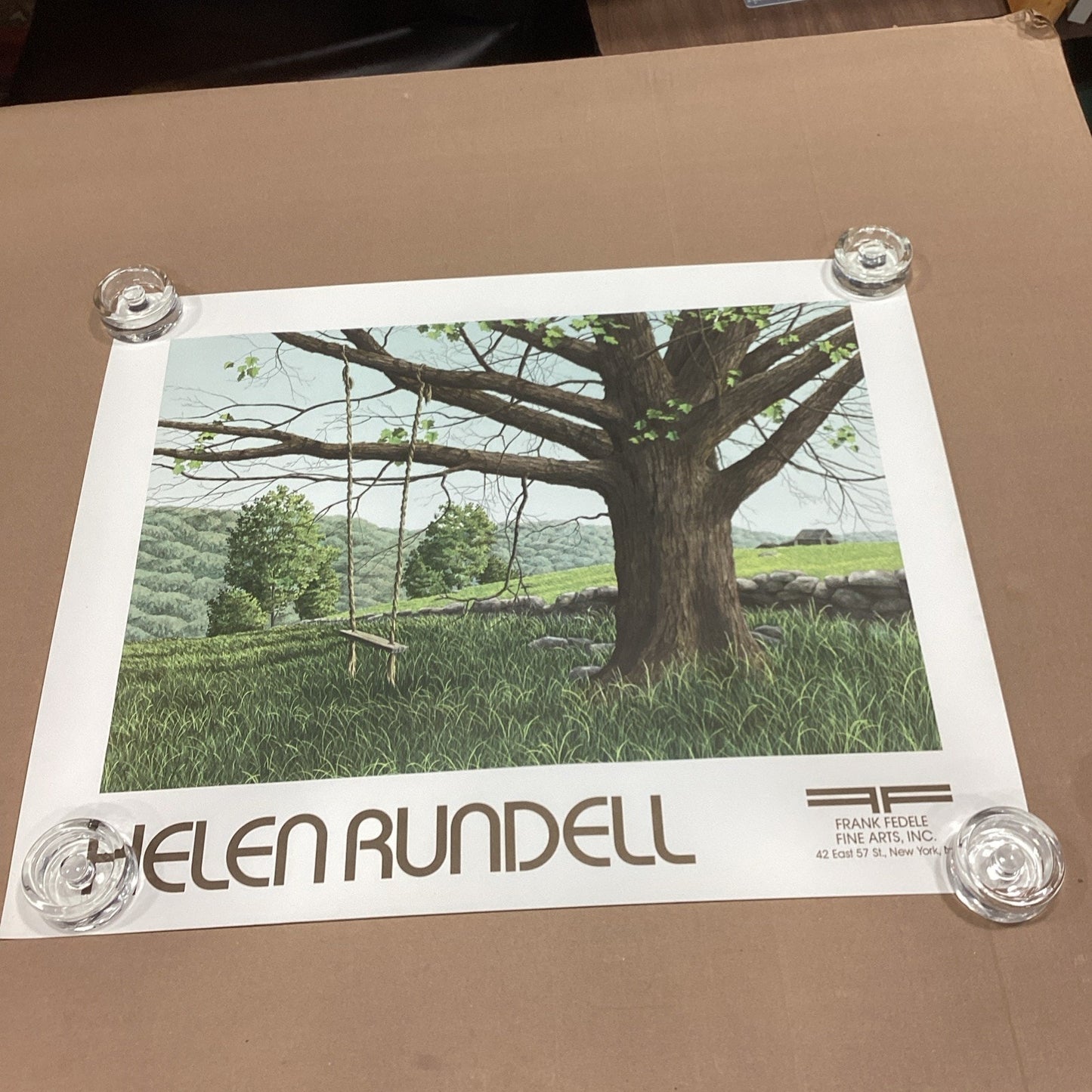 Helen Rundell New Hampshire Green Lithograph Poster - 28x23”