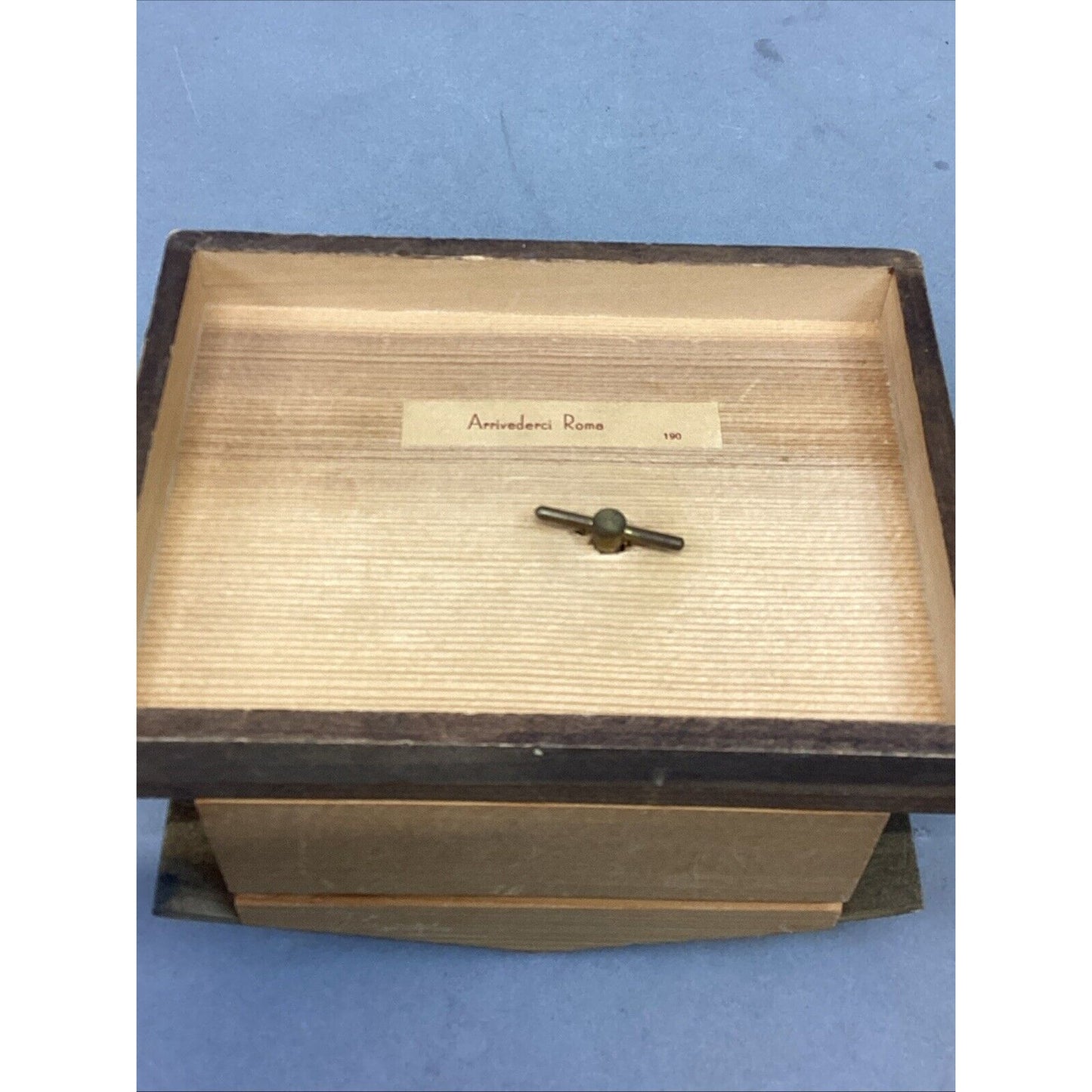 Antique German Swiss Chalet Wooden Cottage Music Box - Arrivederci Roma #190