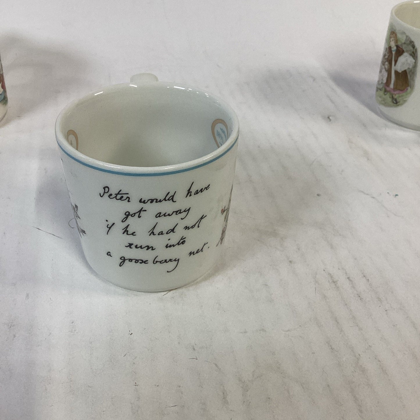 Lot of 2 Wedgwood Peter Rabbit Vintage Mugs