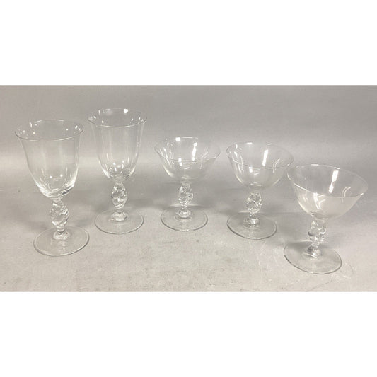 Set Of 5 - Wine Glasses And Water Goblets