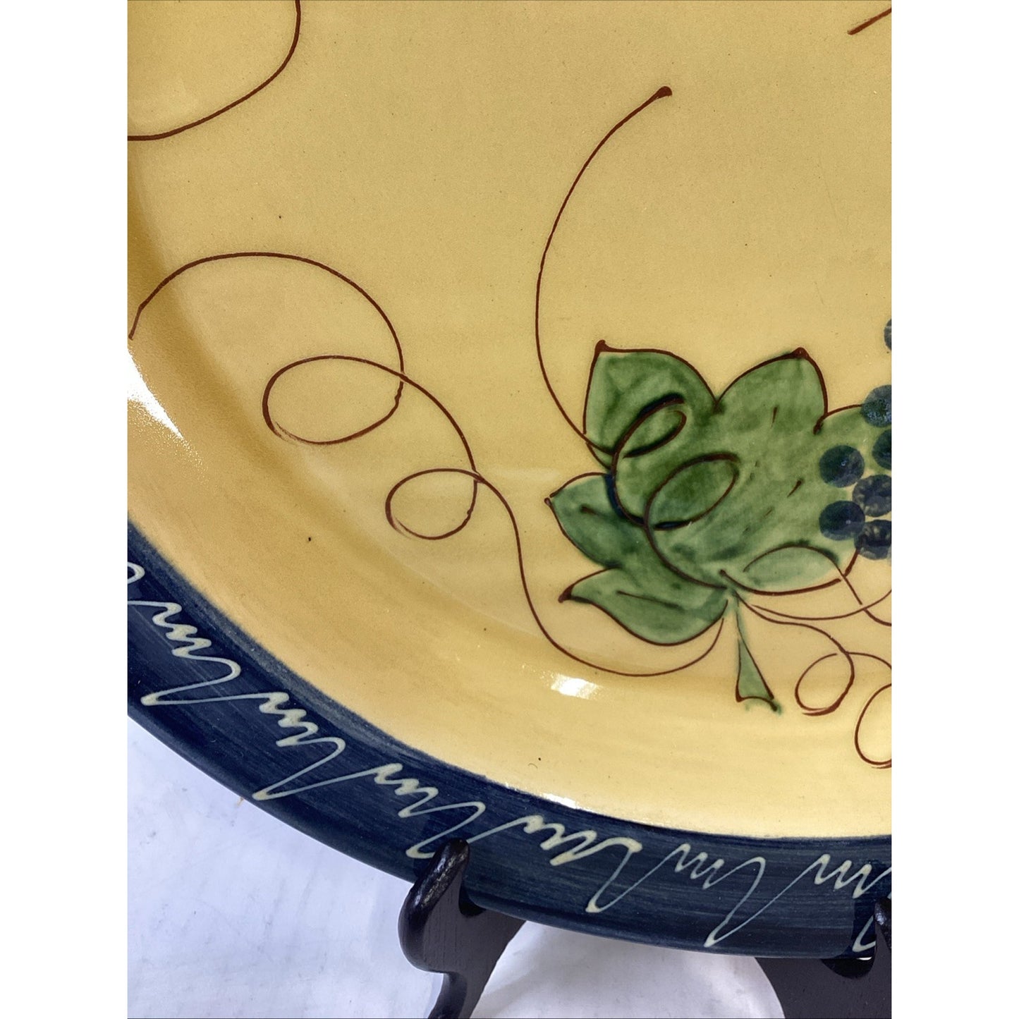 Vintage French Grapevine Dinner Platter - 16”D