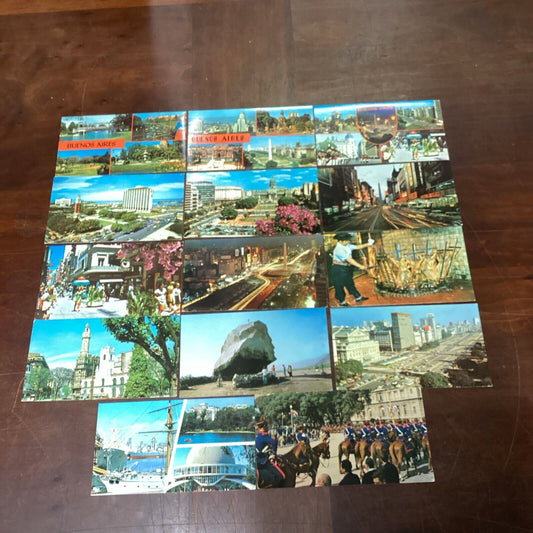 Vintage Lot Of 14 Buenos Aires Argentina Post Cards