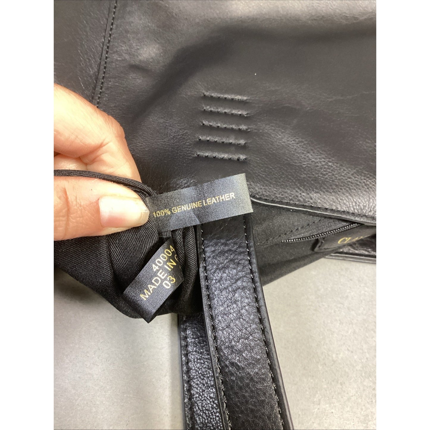 Claudia Ciuti Large Black Leather Shoulder Bag
