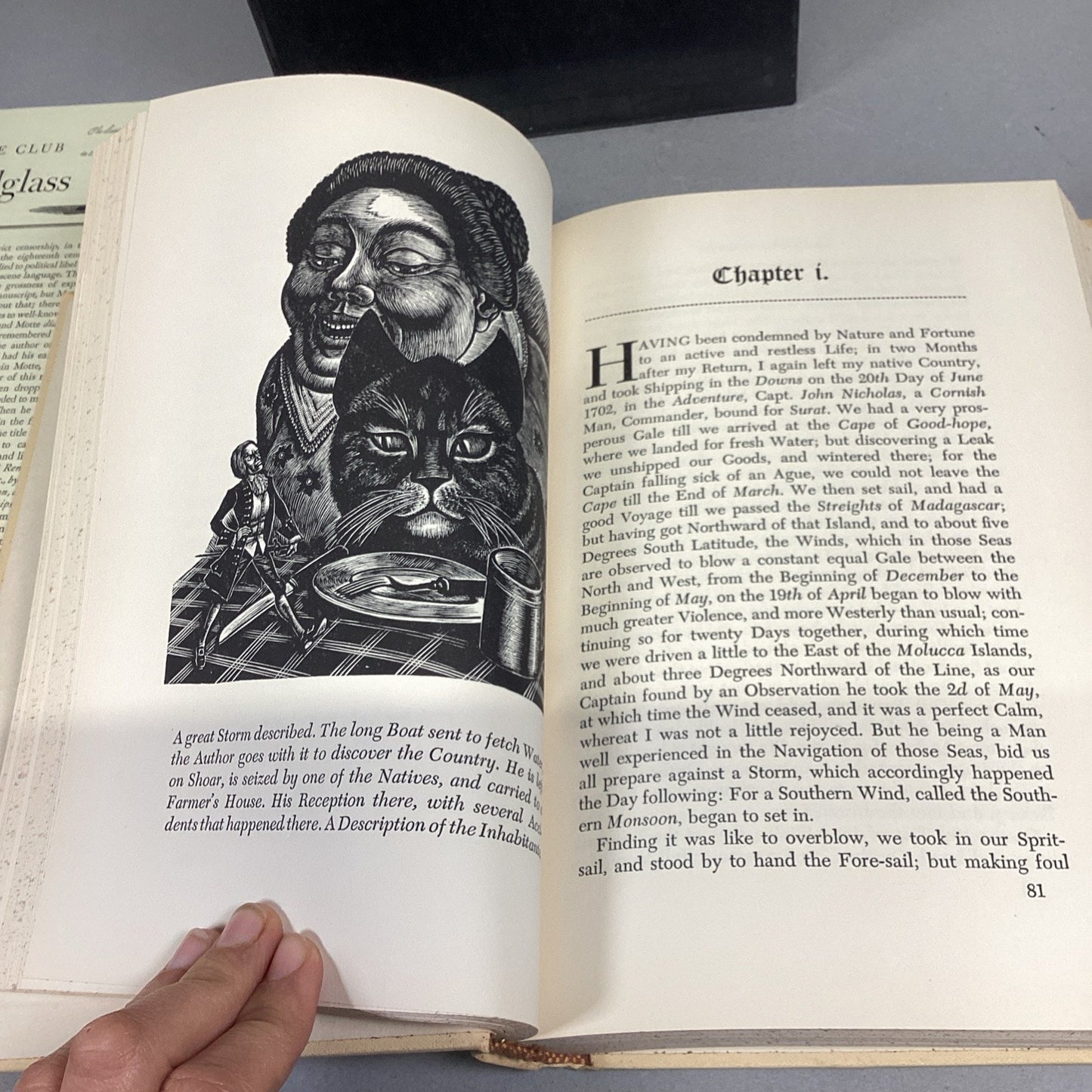 GULLIVER'S TRAVELS In Slip Case • Jonathan Swift • 1940 - W/ Sandglass Illustrat