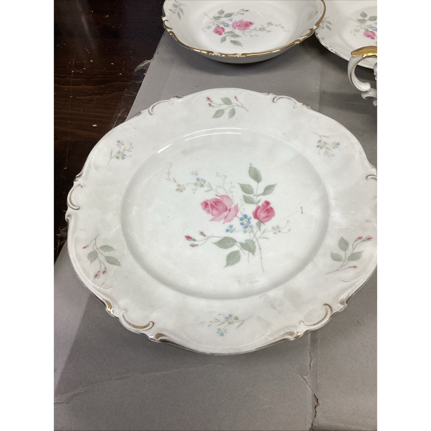 Set Of 30 Pink Floral H&Co Selb Bavaria Germany Heinrich Cup/Saucer/Bowls + More