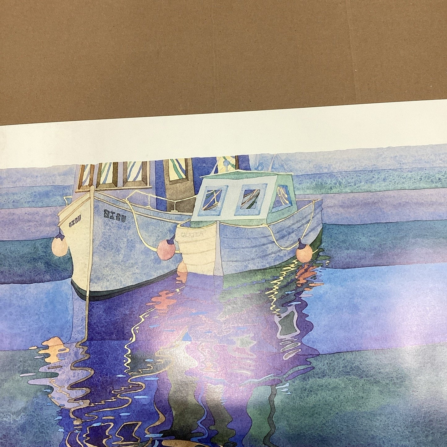 Linda Adams Kessler Monterey Bay Boats Poster - 26x19.25”