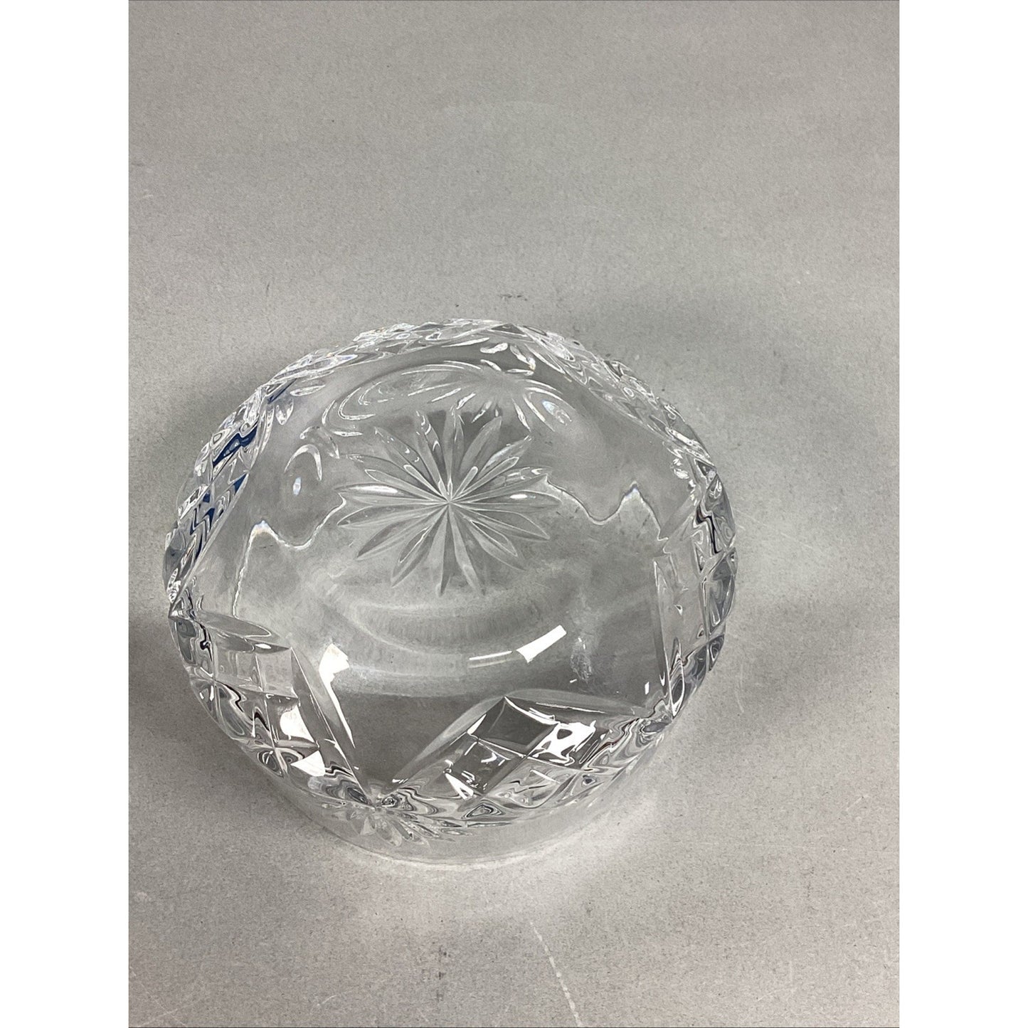 VTG ROGASKA Crystal Concave Bowl Richmond Pattern 5.25”Dx3.25”H - Signed