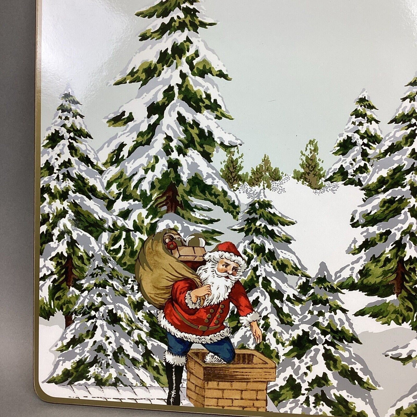 Williams Sonoma Santa Claus Down The Chimney Cutting Board - 16x12”