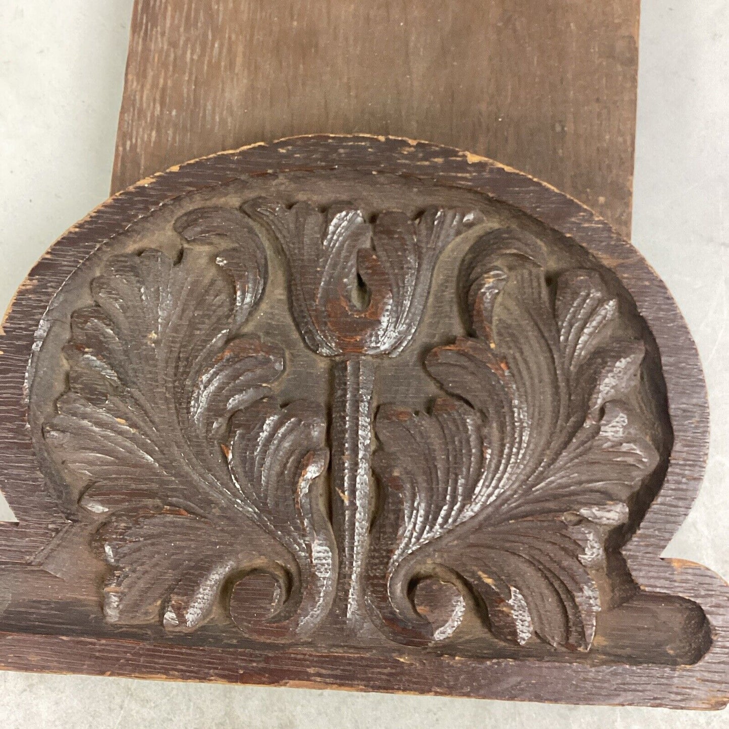 Vintage Wooden Book Shelf With Folding Book Ends