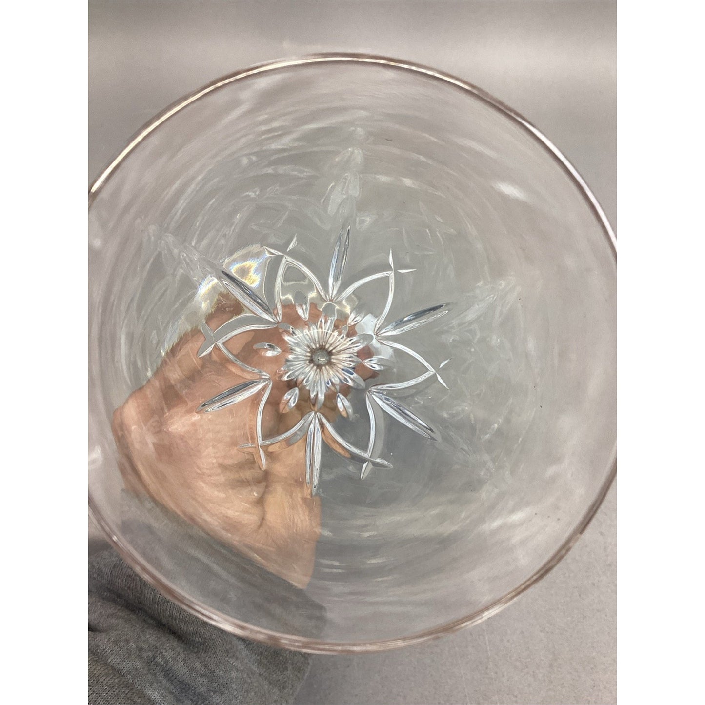 Signed Kate Spade Crystal Wine Glass - 8.75”H