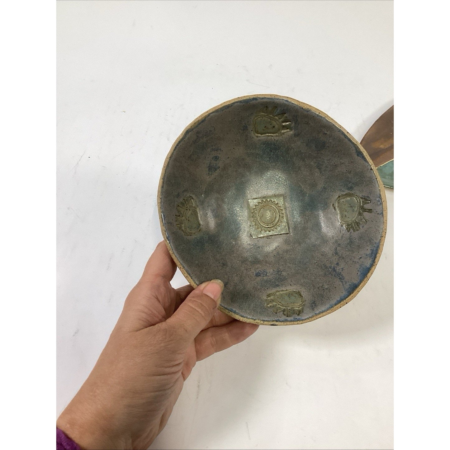 Lot Of 5 Handmade Studio Art Pottery - Platter, Bowls, Plate