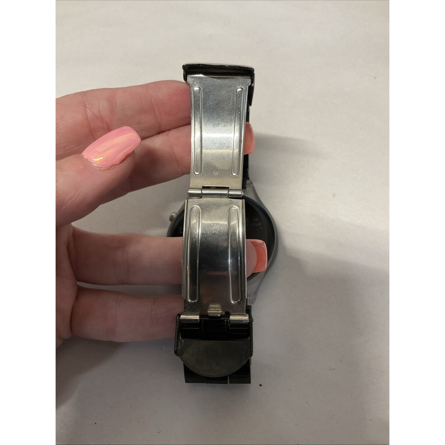 Swatch Irony Diaphane Chronograph Quartz Black Dial Stainless Steel Bracelet