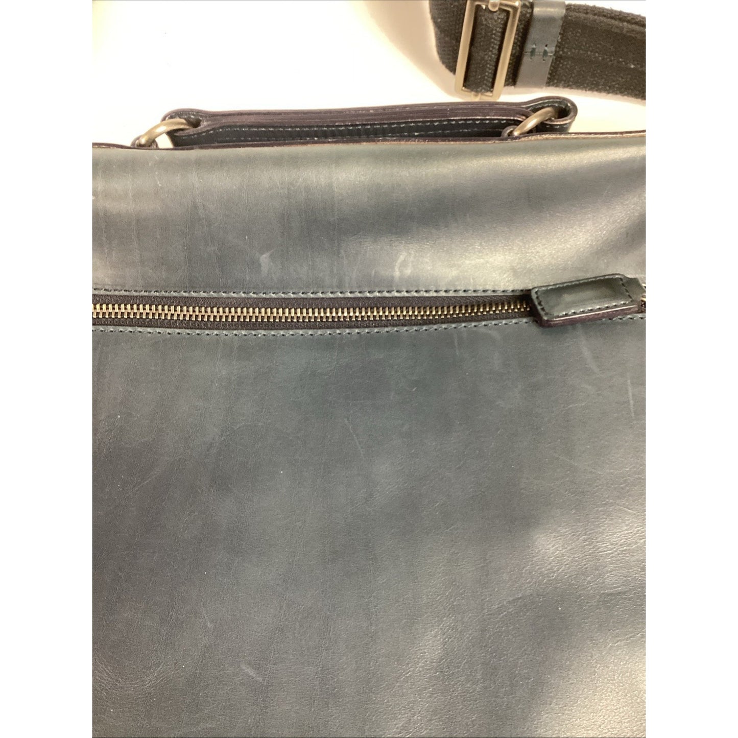 Marni Navy Blue Leather Tote Shoulder Messenger Bag W/ Shoulder Strap/2 Pockets