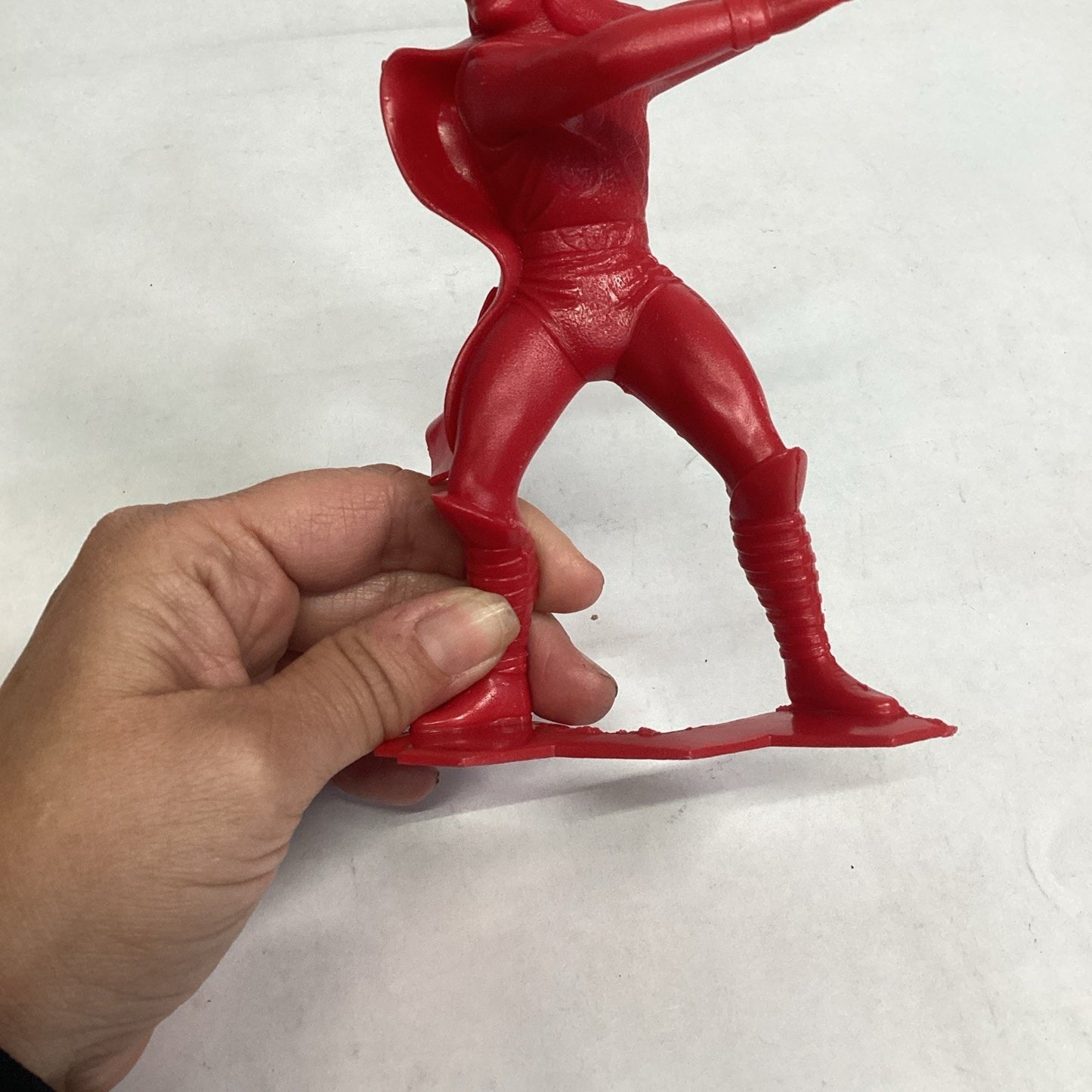VTG 1967 Marvel Marx Thor 6" Plastic Red Figurine Super Hero Action Figure NOS