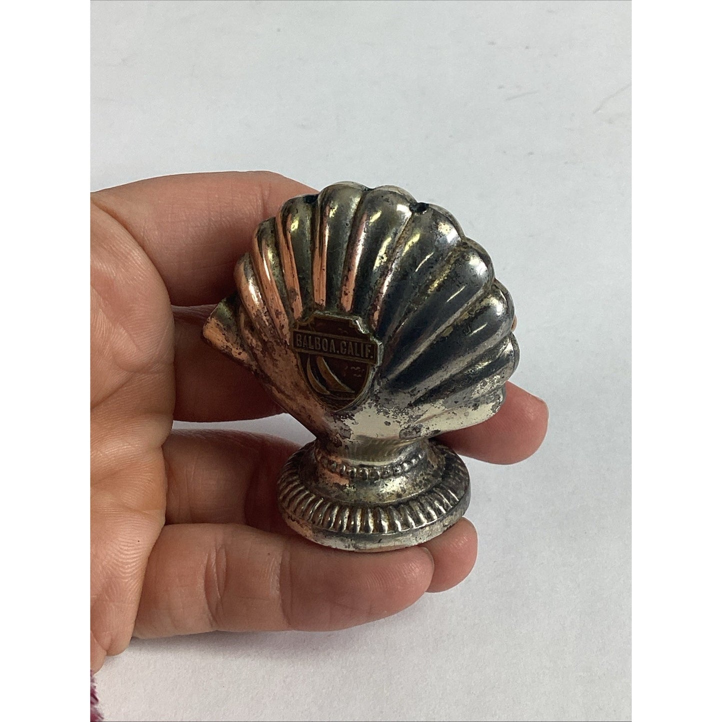 Pair Of Balboa, California Silver Plated Shell Salt & Pepper Shakers