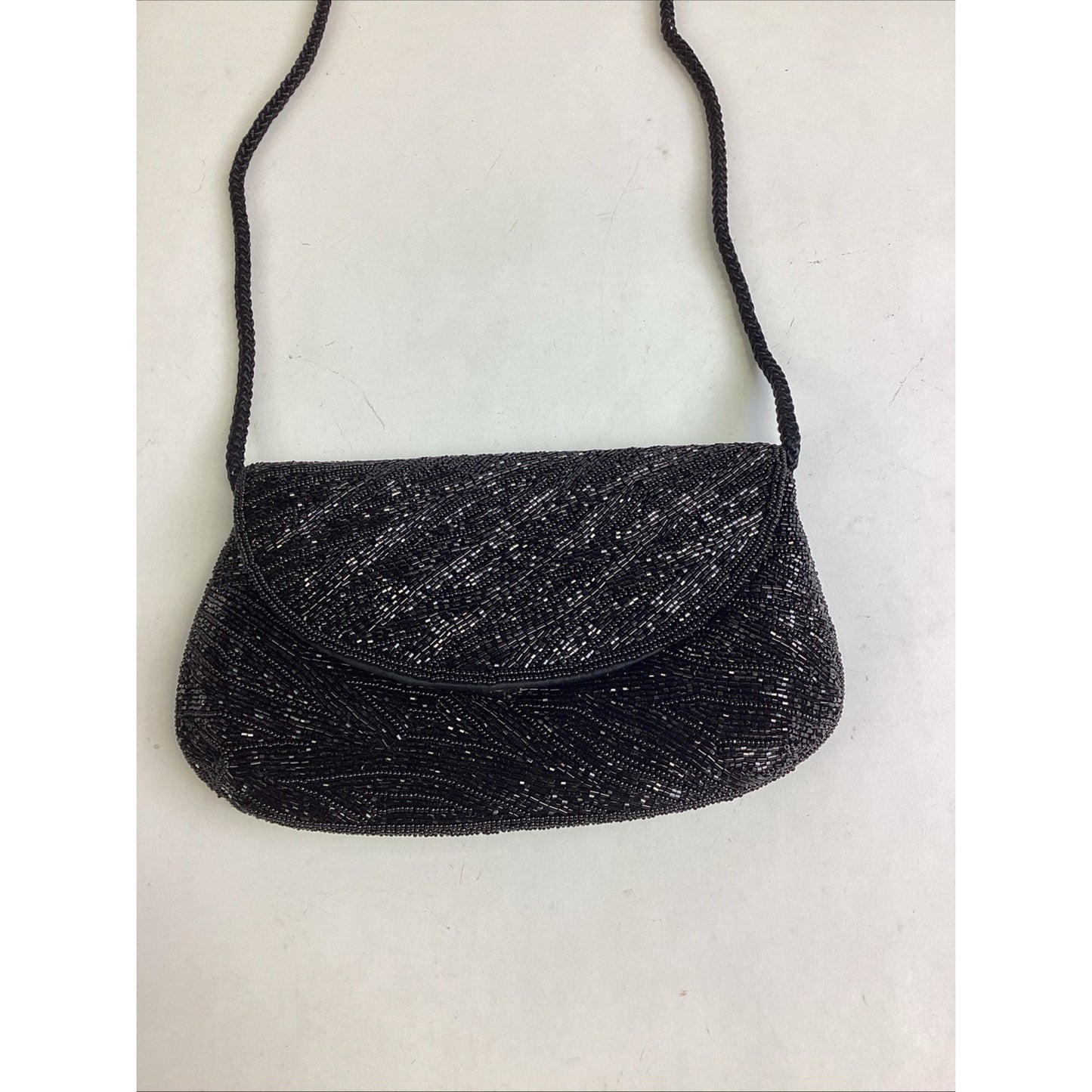 Vintage Jerome’s Black Beaded Purse Crossbody Bag - Made In Korea