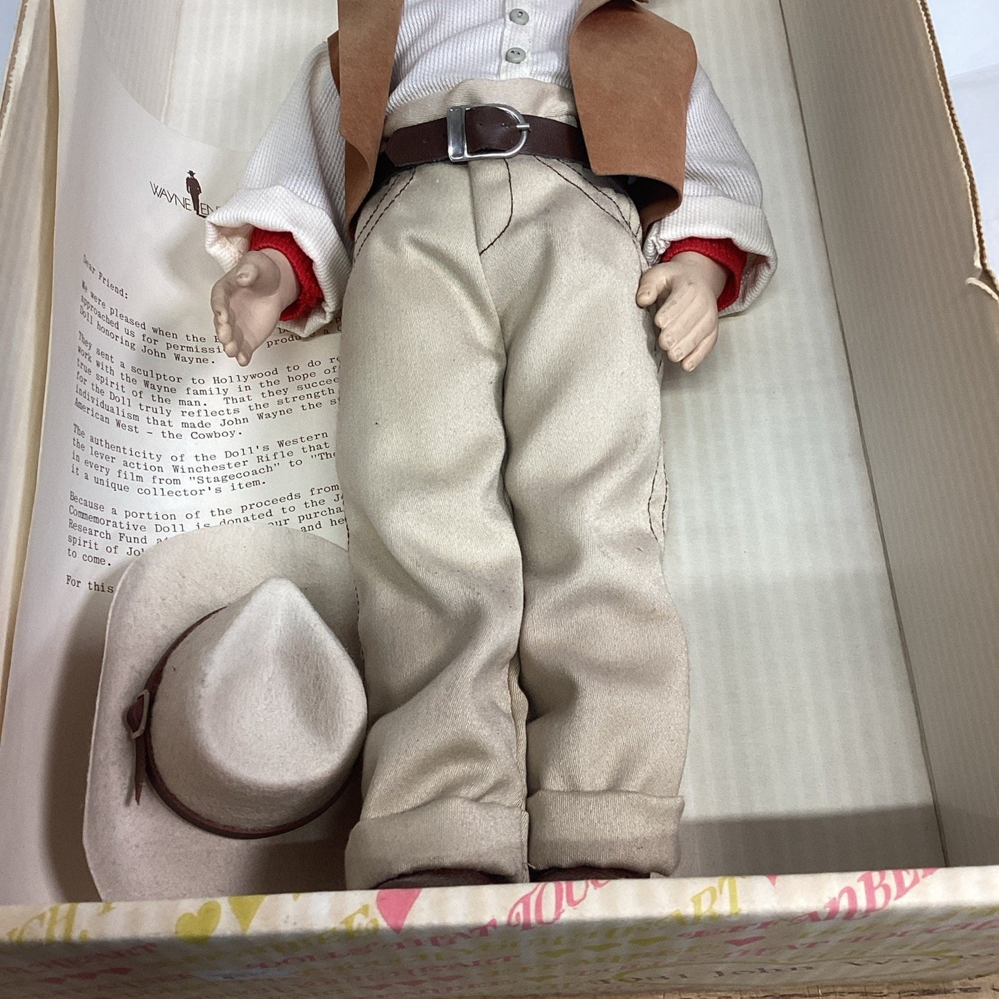 Effanbee 1981 John Wayne "Symbol of the West" Doll - Original Box & Tag NOS