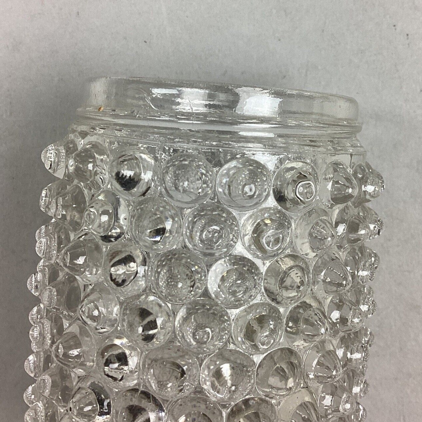 Vintage Modernist 70's Designer Art Glass Mid Century Clear Bubble Vase - 3.5”