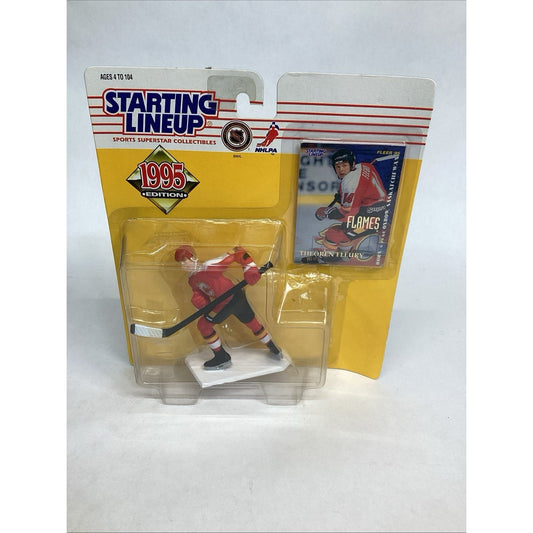 NHL Theoren Fleury 1995 Starting Lineup Calgary Flames NEW Damaged Packaging