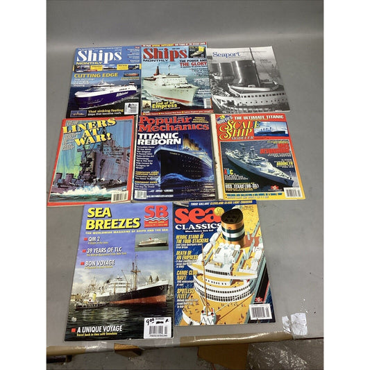 Lot Of 8 Ship Magazines - Ships, Seaport, Liners At War, Sea Breezes, Sea Classi