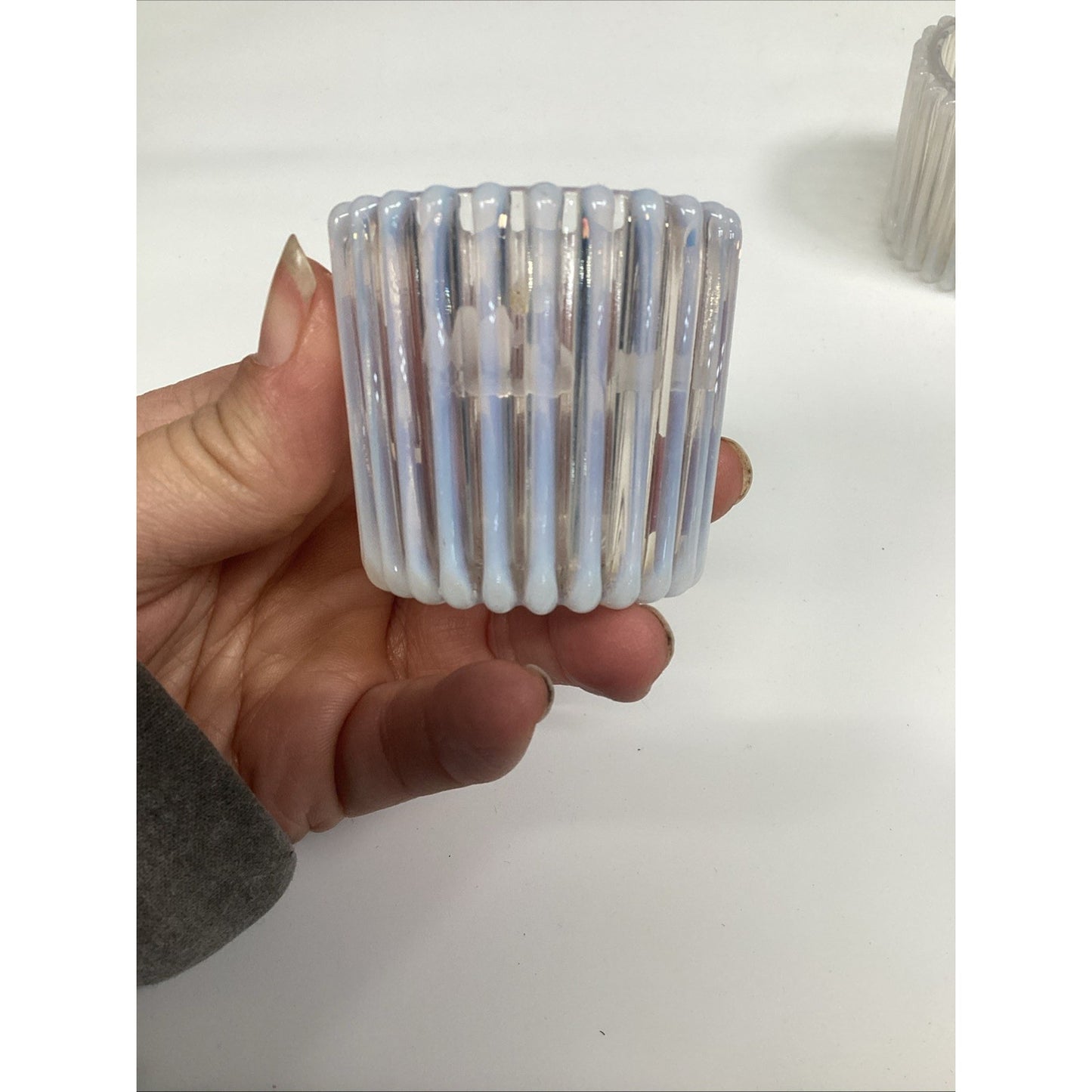 1889 EAPG Opalescent Toothpick Holders -BEATTY RIB Pattern by Beatty & Sons (4)