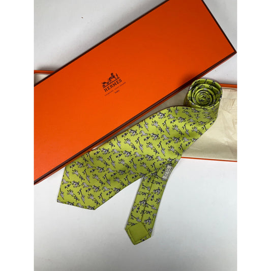 Men’s Hermès Donkey & Rider Tie REF: 5473 FA | No Box