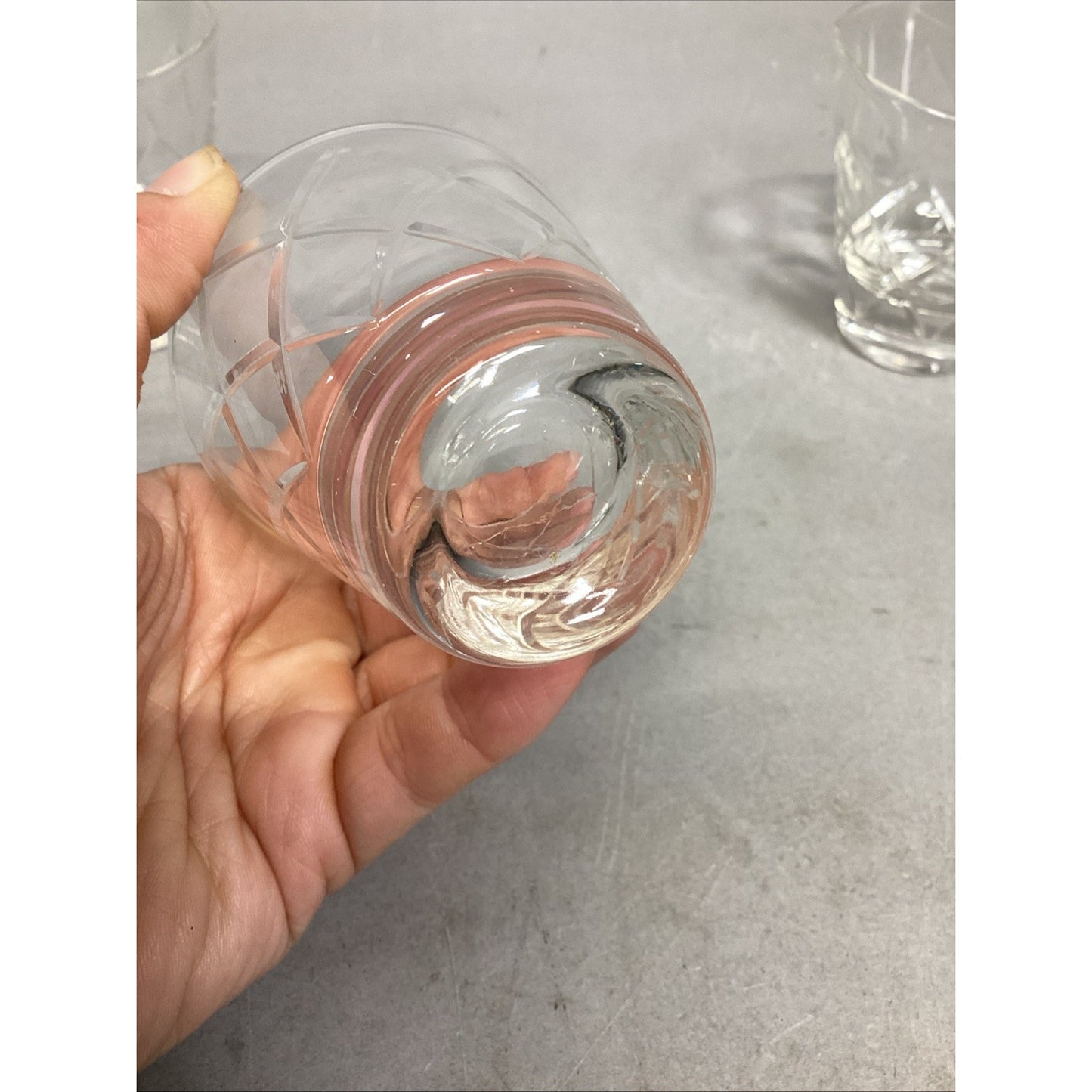 Webb Corbett Scotch / Old Fashioned Glasses Set Of 6 & 1 Glass Tumbler