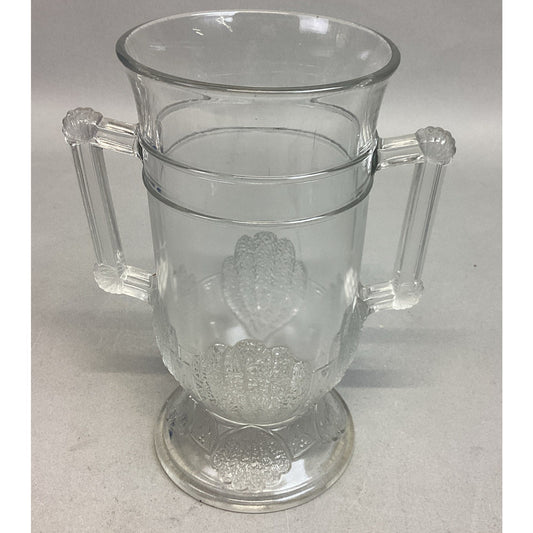 Antique 1880 EAPG Duncan & Sons Pressed Glass Shell & Tassel Spooner - 8”H