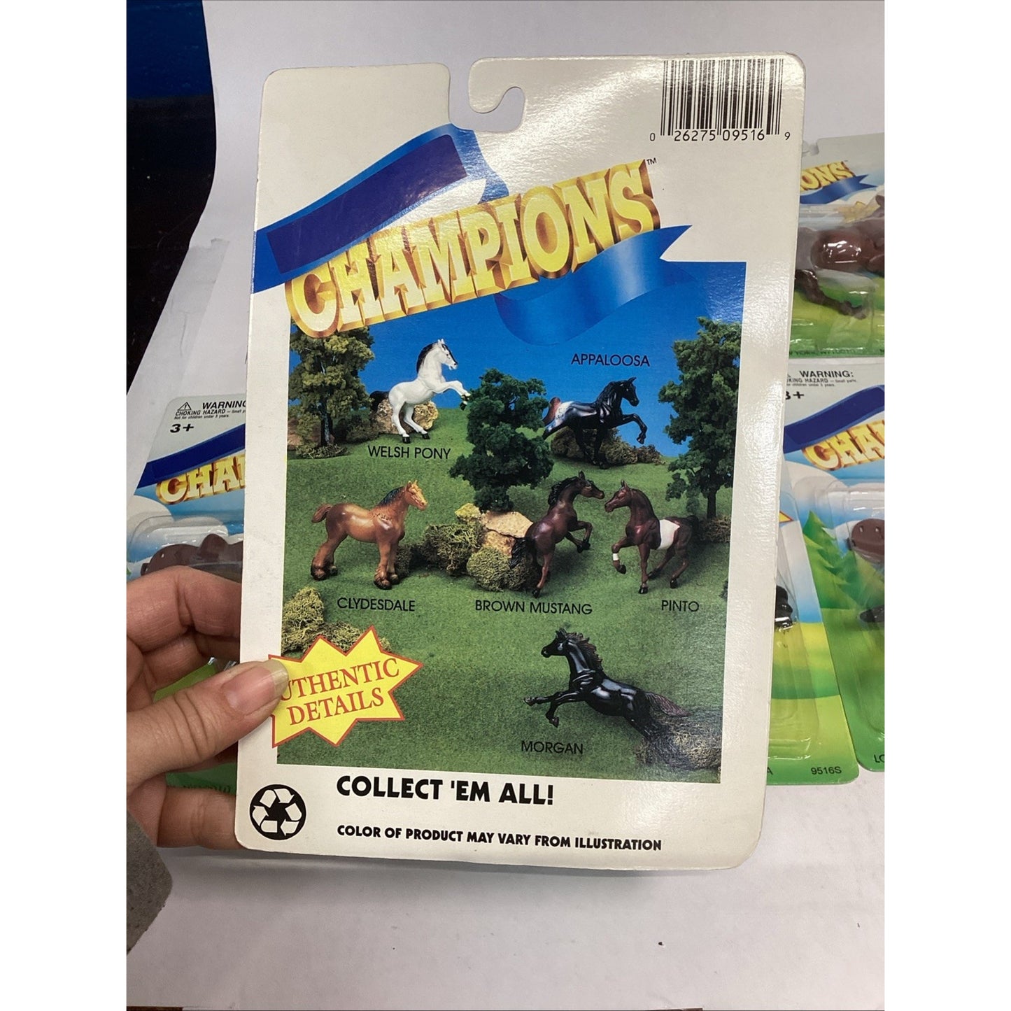 LOT Of 6 NEW Vintage LONTIC CO. Blue Ribbon Champions HORSES w/Saddles - New