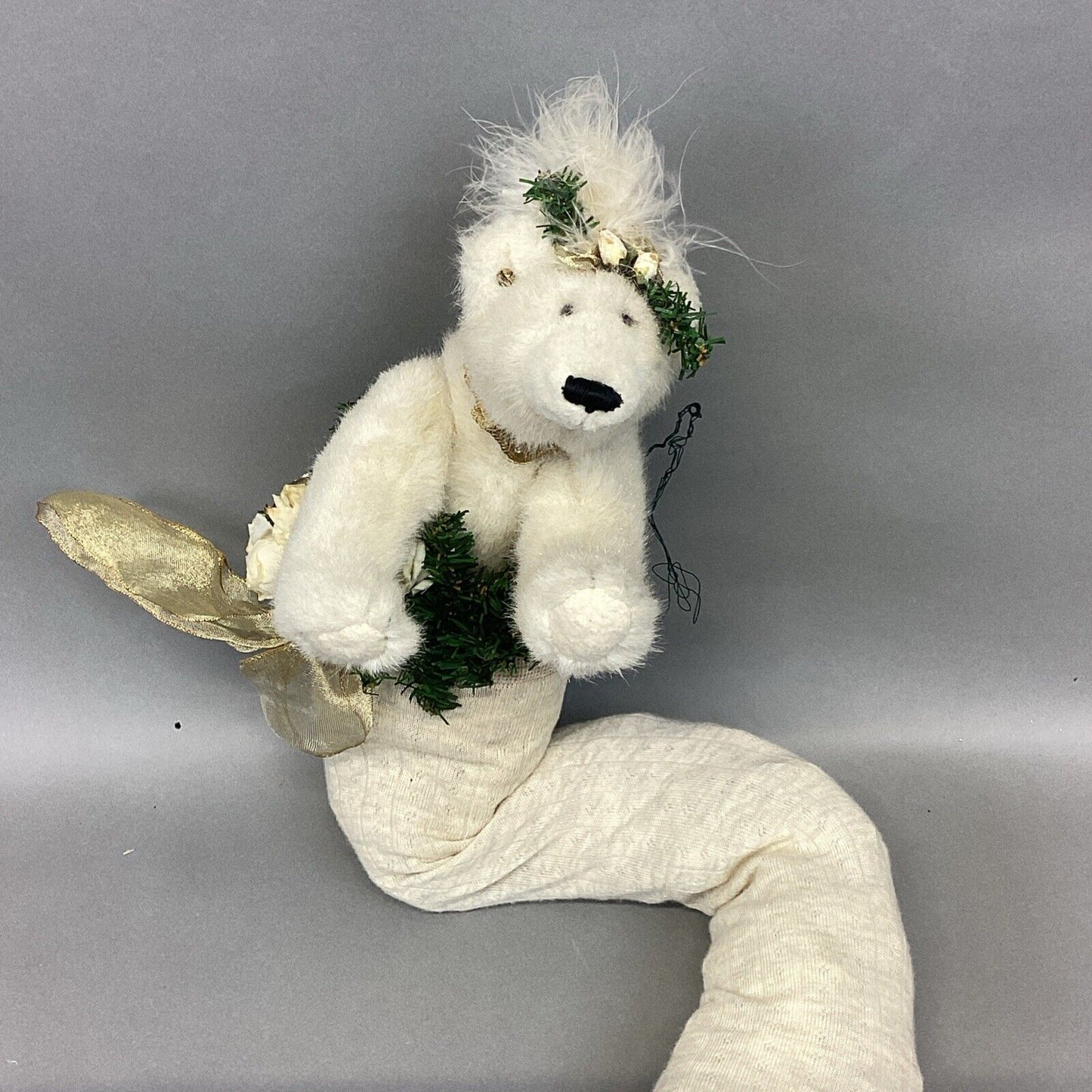 Decorative Polar Bear Door Draft Stopper W/ Moveable Arms - 42”