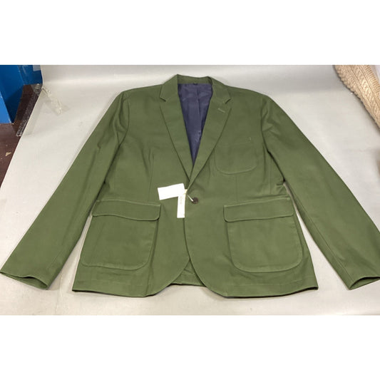J. Crew Men’s Dark Green 1 Button Blazer - 7 Pockets - Large - NWT
