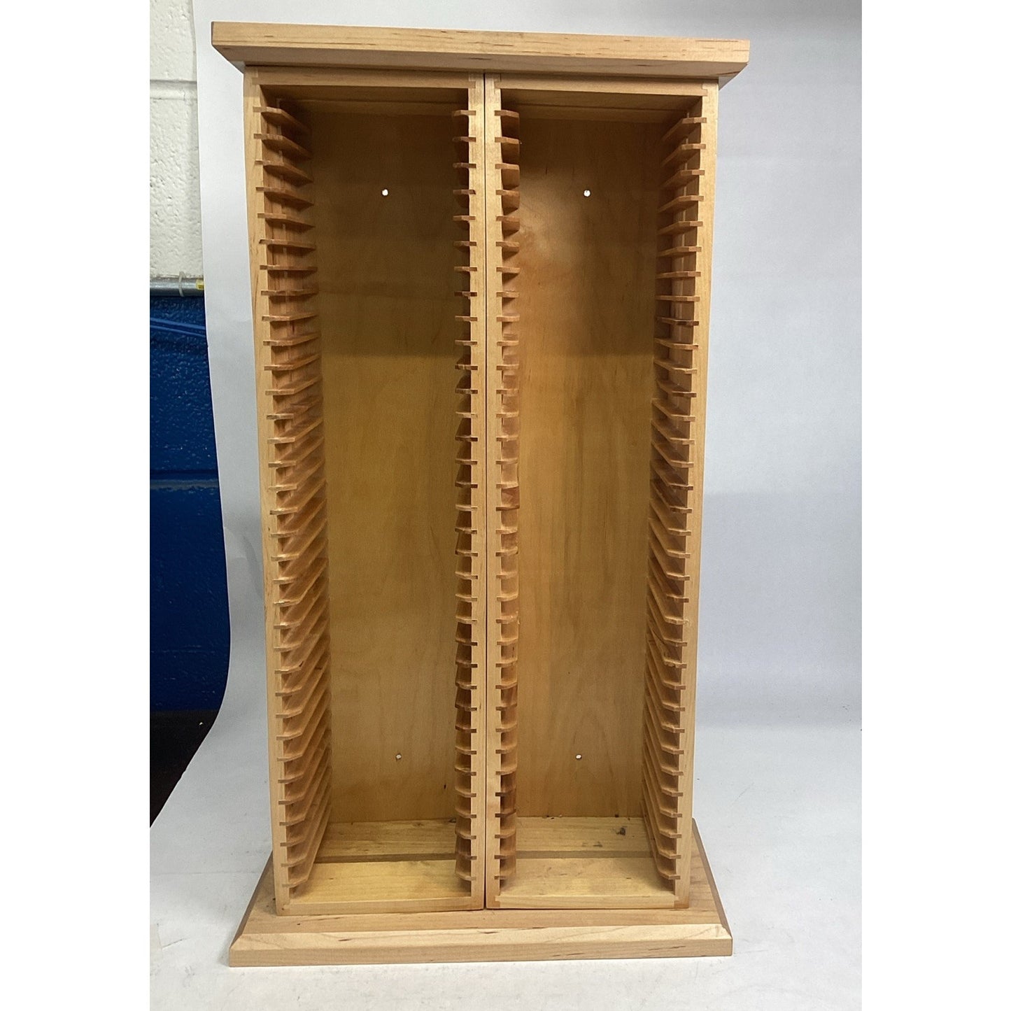 Vintage Large Wooden CD Holder - Holds 70 CD’s