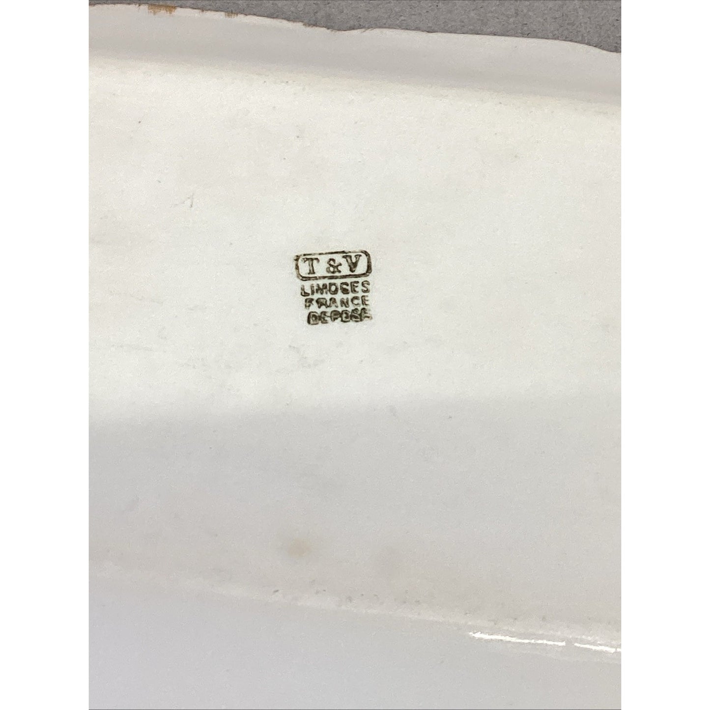 T&V Limoges Serving Dish & H&C L Dish - Made in France