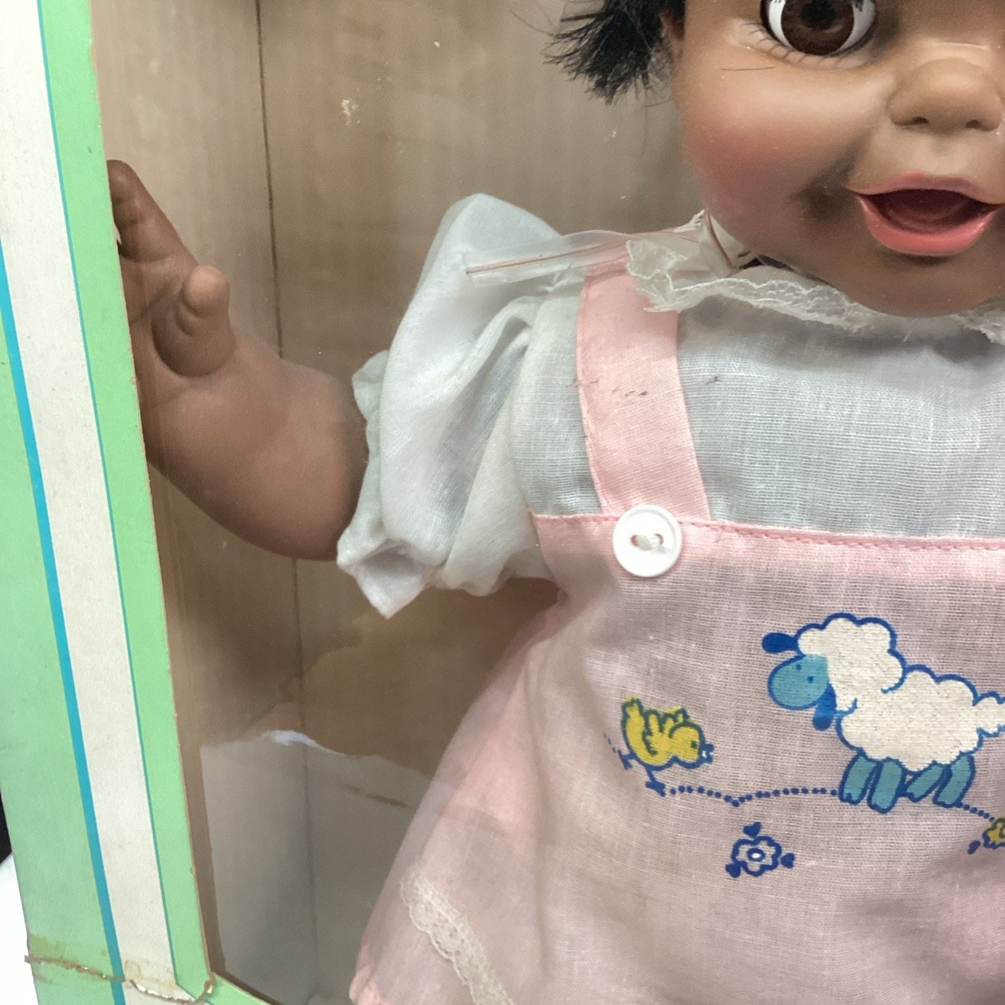 1982 - 16 inch Thumbelina Doll With Ma_Ma Voice - African American - NOS
