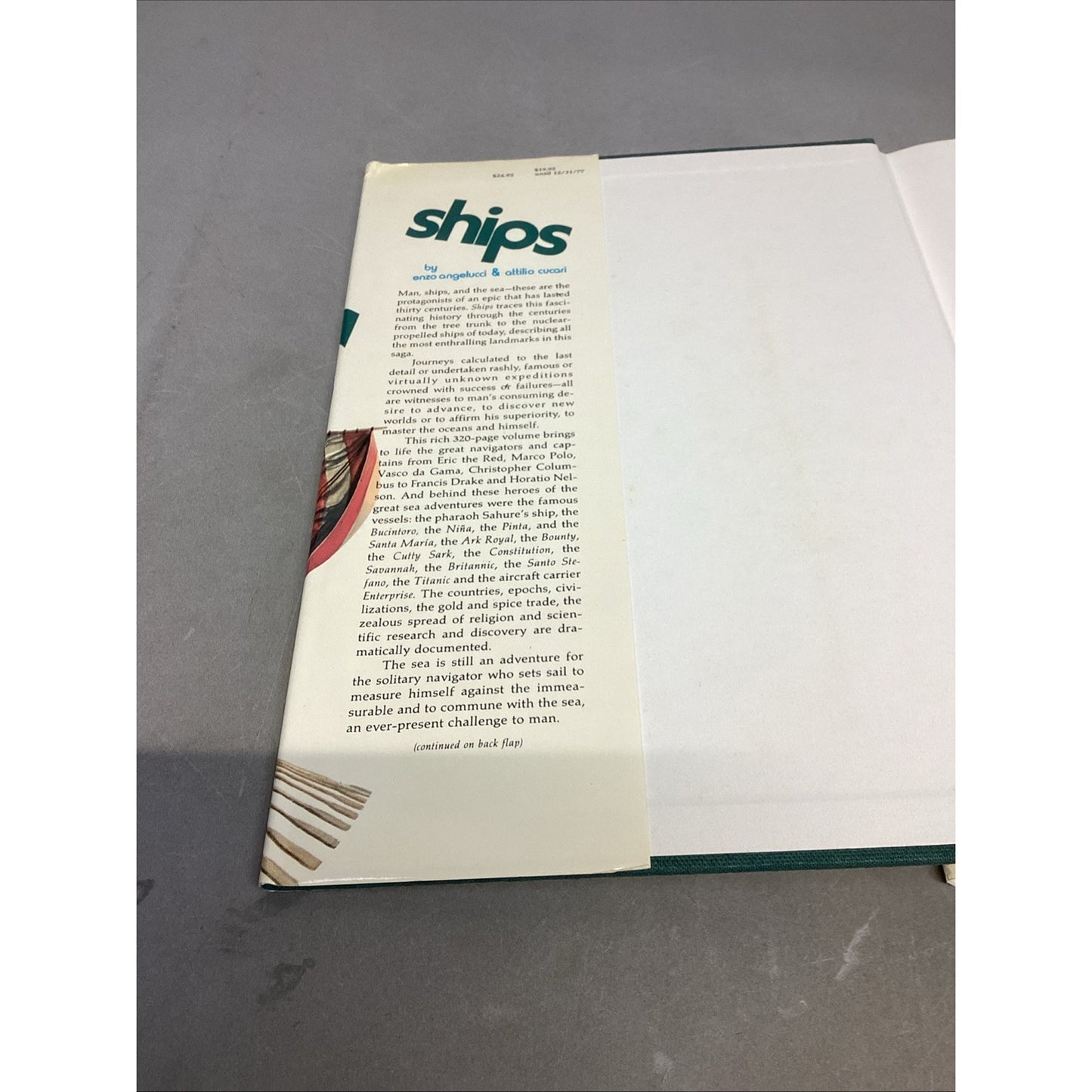 Ships by Enzo Angelucci and Attilio. Hardcover W/ Dust Jacket - 1977