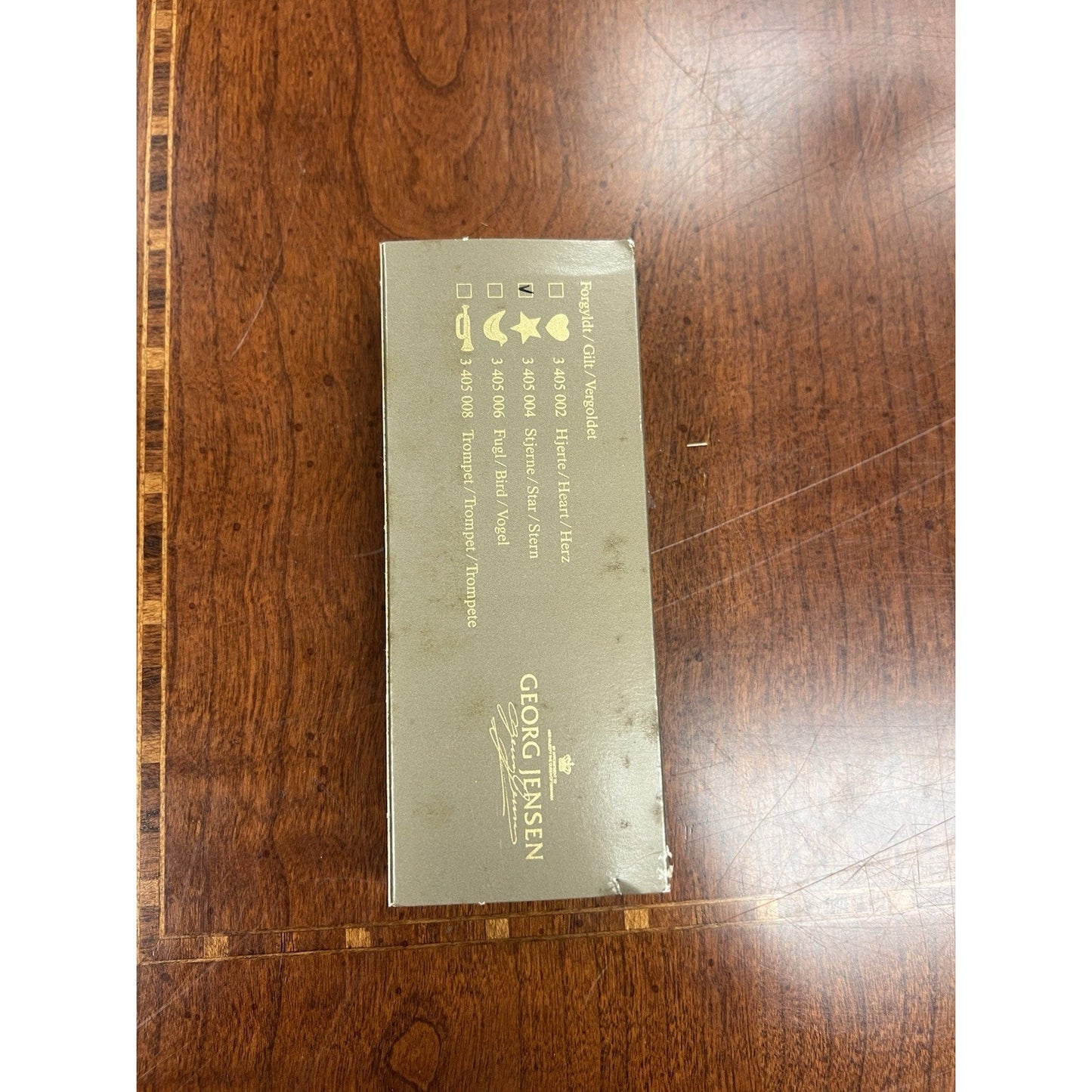 GEORG JENSEN Christmas Ornament Trumpet 24 carat gold plated In Box