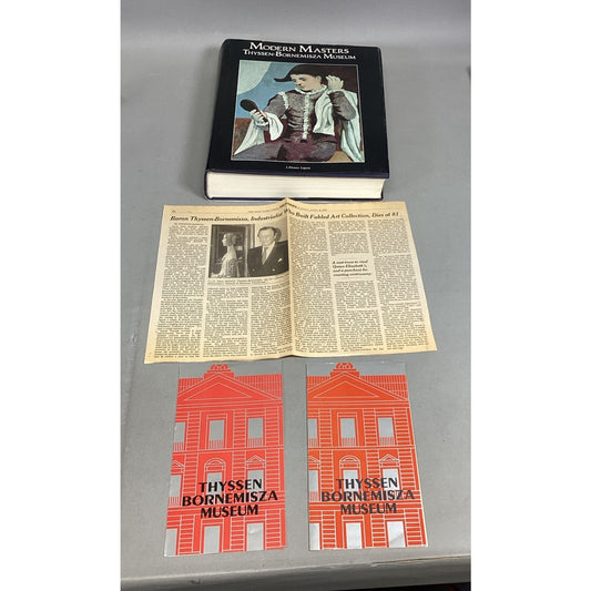 Modern Masters: Thyssen-Bornemisza Museum W/ Newspaper Article & 2 Brochures
