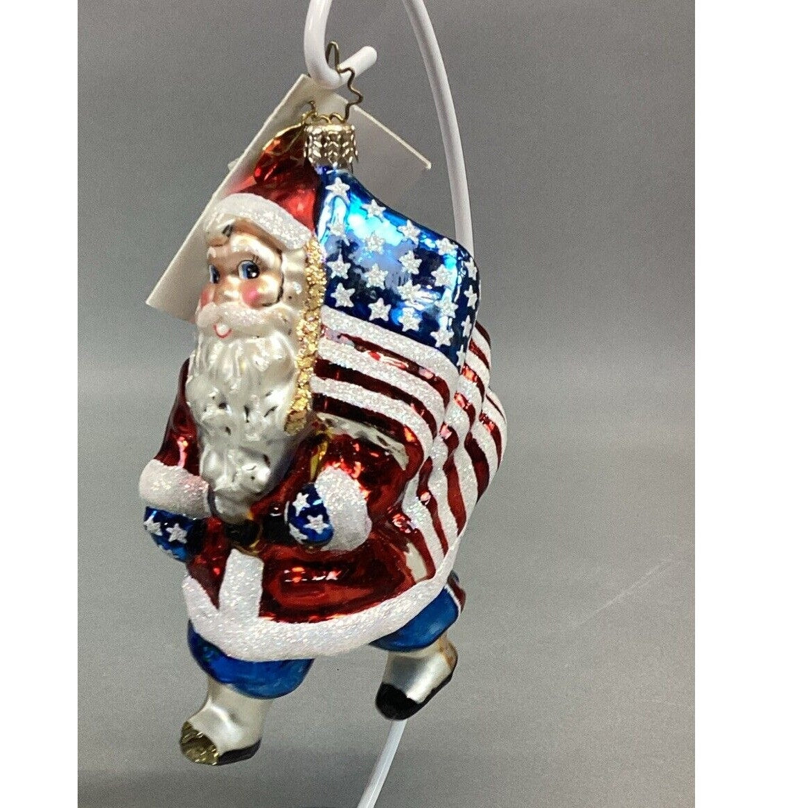 Radko Santa Patriot Parade Christmas Ornament - Damaged on 1 Foot
