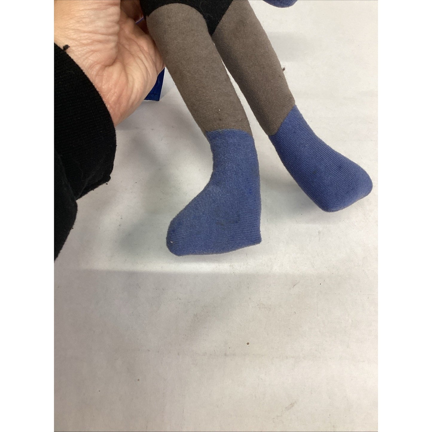 Vintage 1960's-1970's 13.5" Batman Plush Doll W/ Hard Plastic Face Window Cling