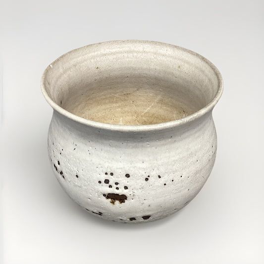 Handmade White Bowl Or Vase - 5.5”Hx6.25”D