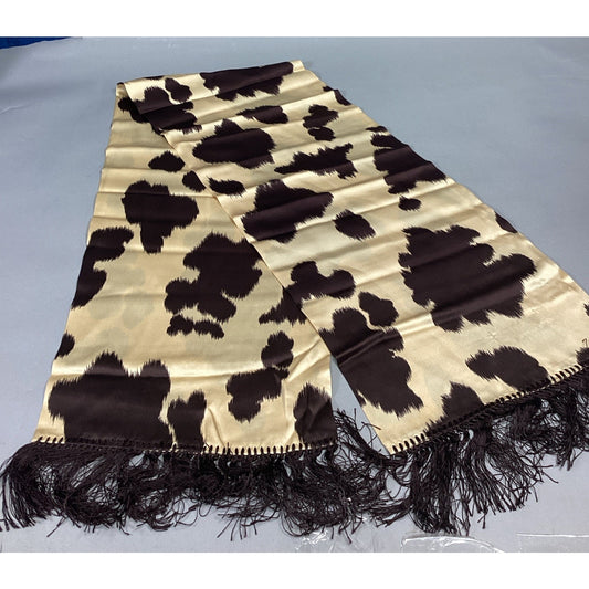 Silky Cow Print Women’s Scarf - 36x10”