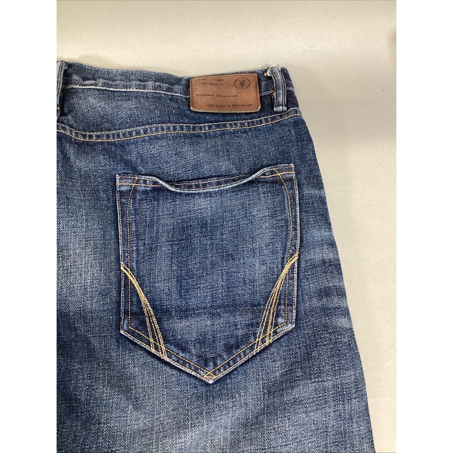 Allsaints Spitalfields Men’s 4 Button Denim Blue Jeans - #1A52-23