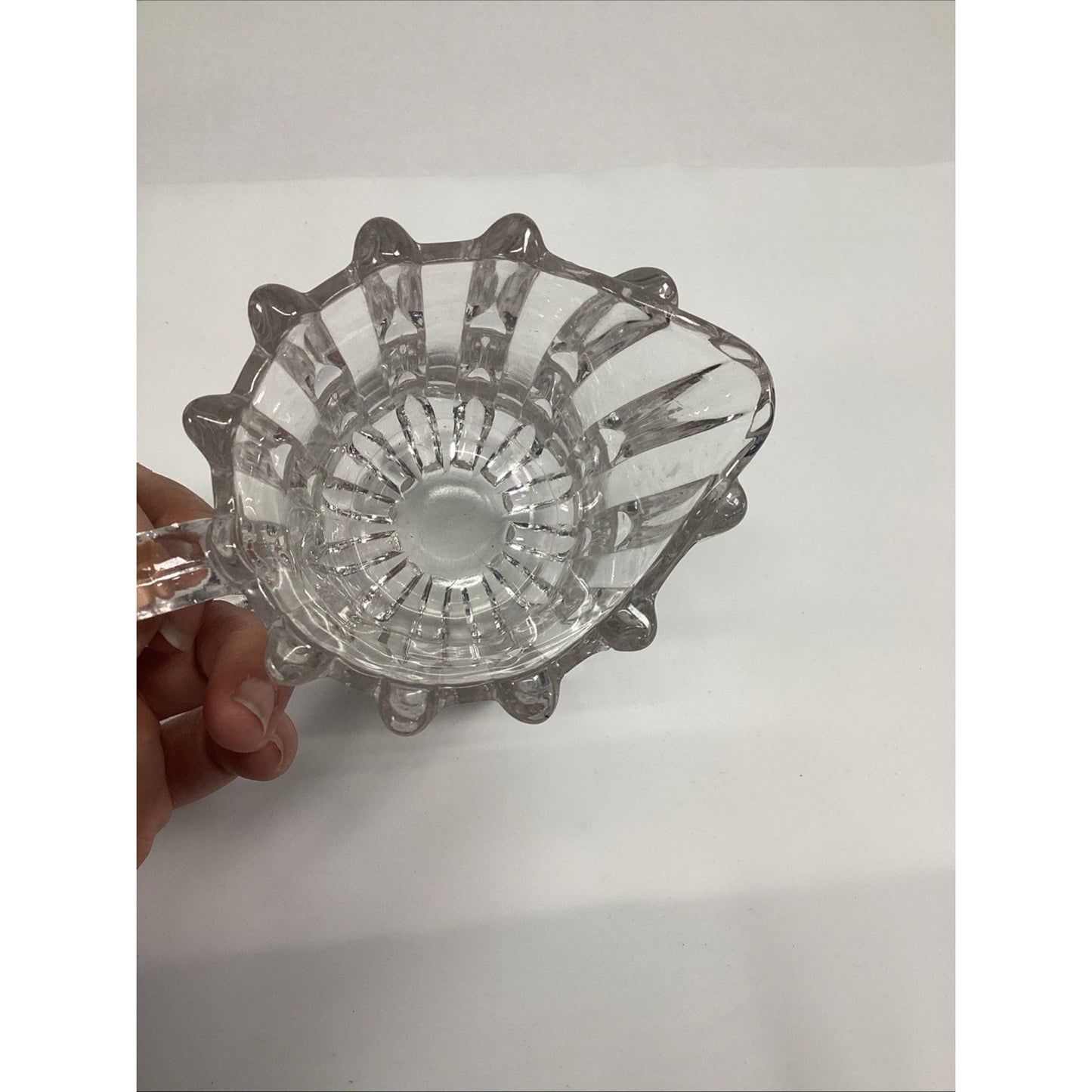 1978 EAPG Imperial Glass Clr Broken Column Crystal Creamer Smithsonian Institute