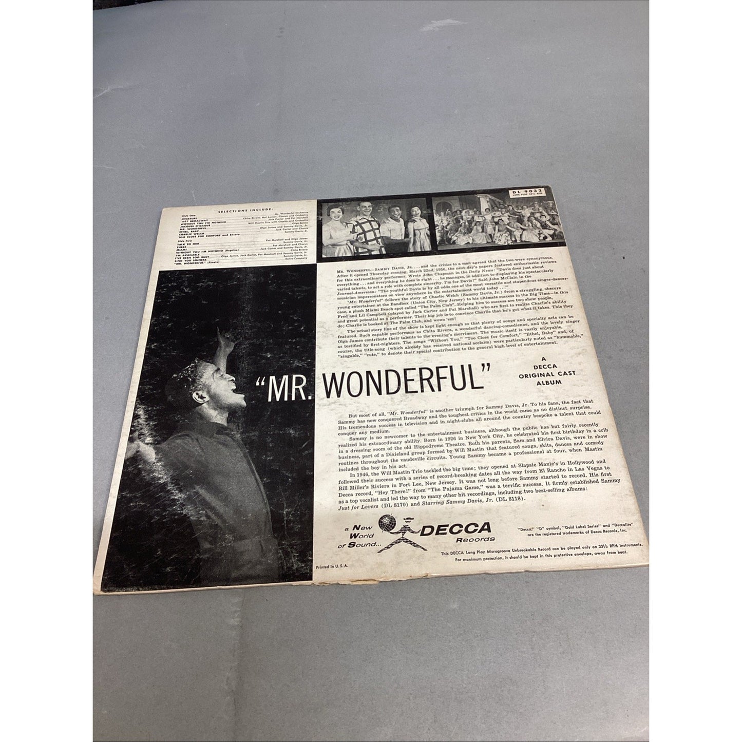 Sammy Davis Jr Mr Wonderful Vinyl, LP, Album, Decca DL 9032, 33 1/3 RPM