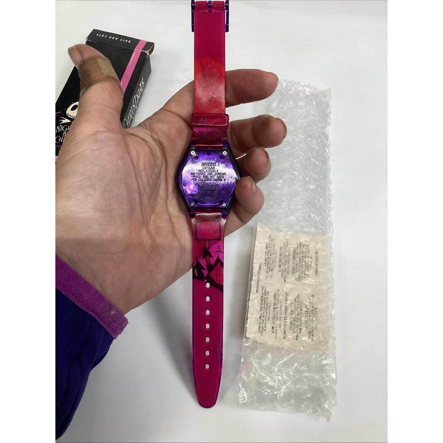 Vintage 1993 Nightmare Before Christmas Burger King Bats & Cats Promo Watch New